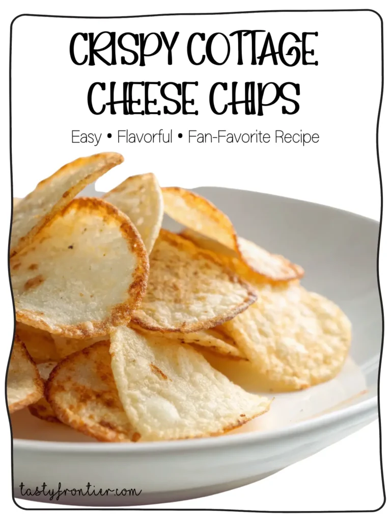 Crispy keto cottage cheese chips on a white plate