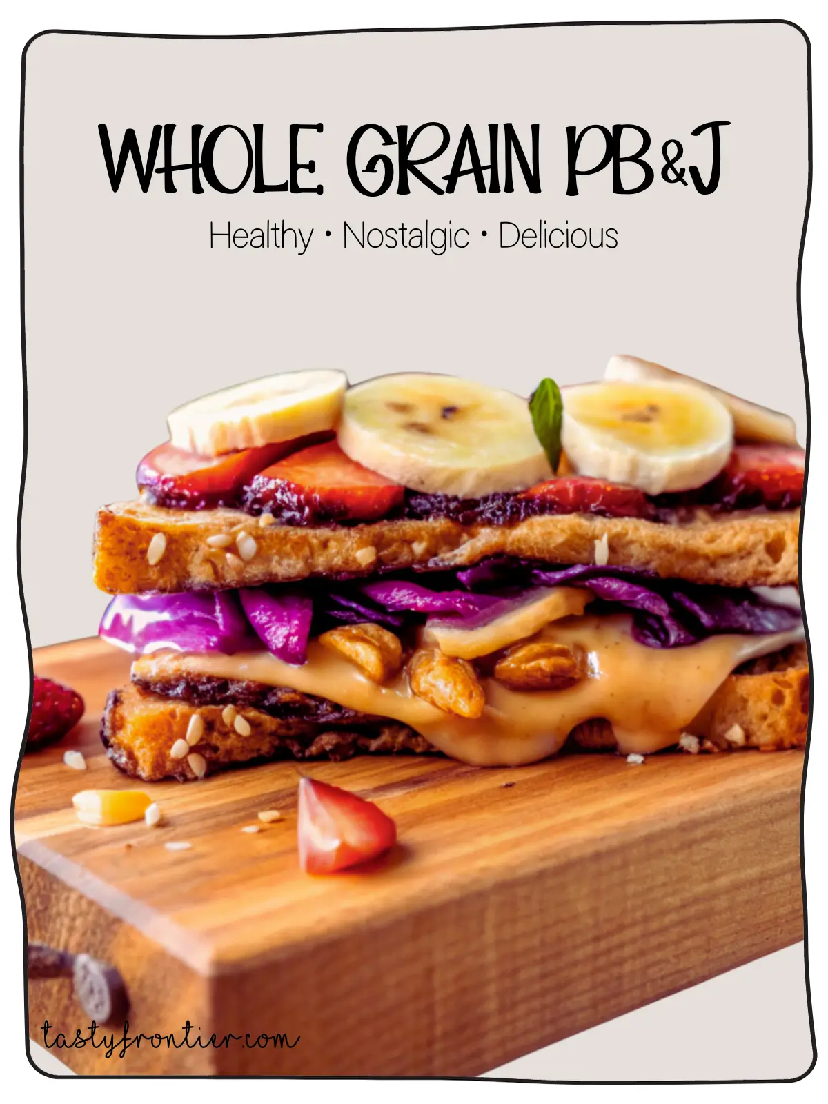 Whole grain peanut butter and jelly sandwich recipe