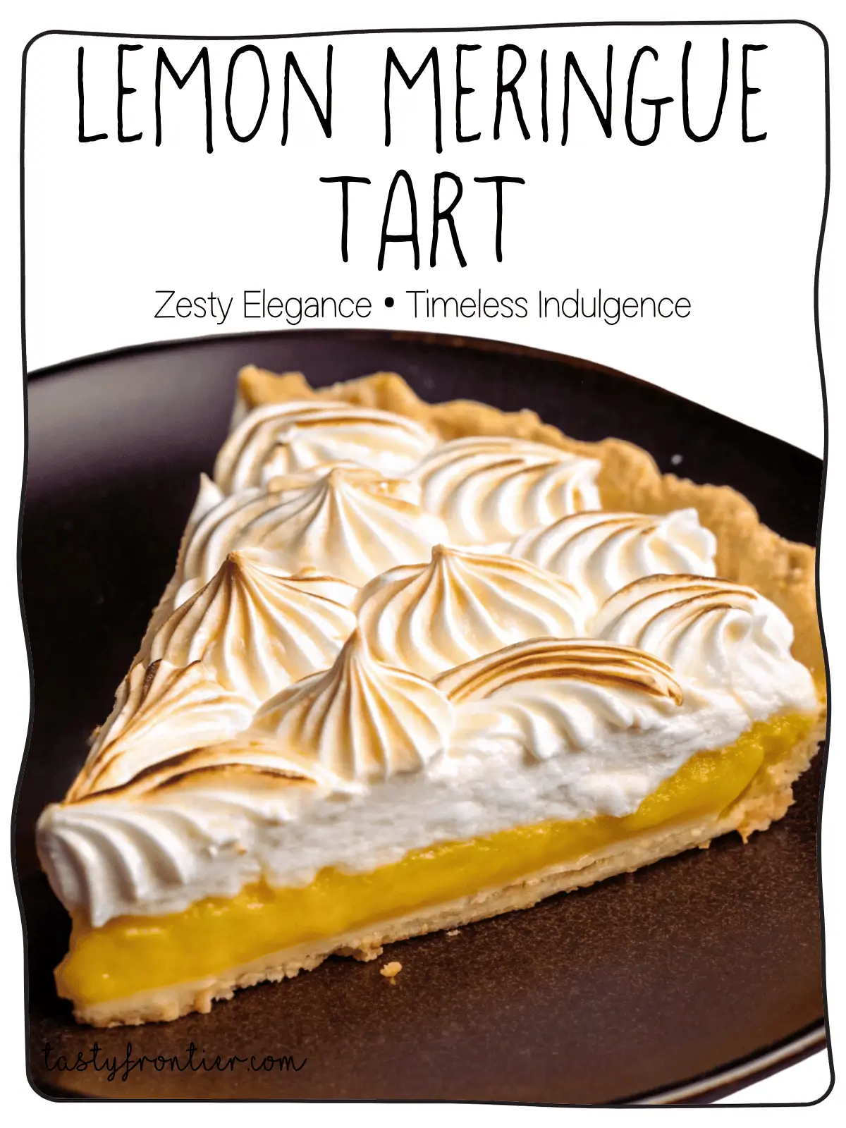 Golden Lemon Meringue Tart with fluffy peaks