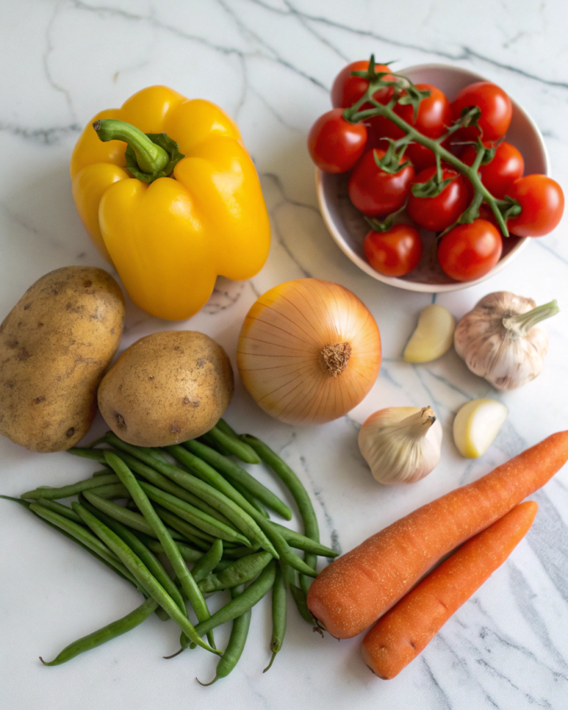 Ingredients for Spicy Vegetable Soup Recipe